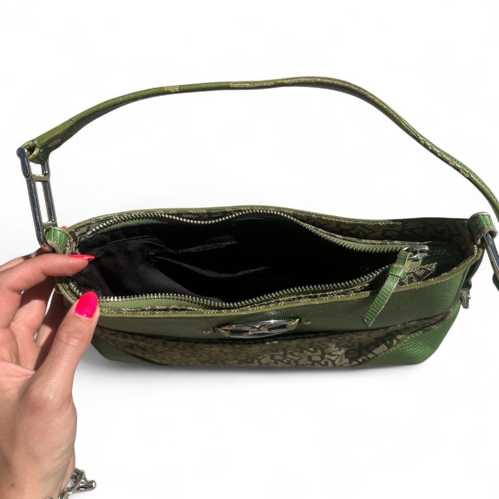 Dkny Green Patterned Shoulder Bag - image 4